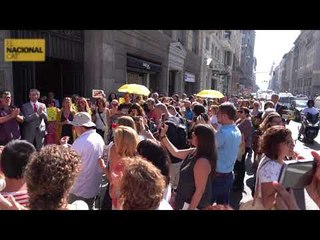 Concentració per l'any del 20-S a Via Laietana