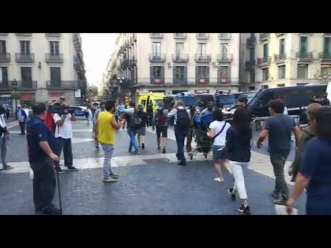 Els mossos desallotgen l'acampada de plaça Sant Jaume