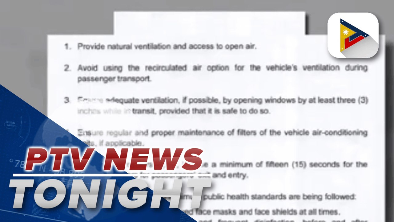 DOLE orders intensified implementation of proper ventilation in PUVs