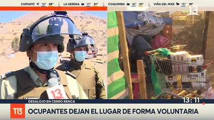 Desalojan toma multicultural en Cerro Renca - T13
