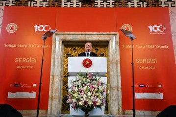 TBMM'de 100. yılında İstiklal Marşı sergisi açıldı