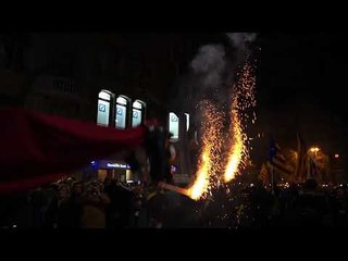 Ambient festiu a la manifestació unitària