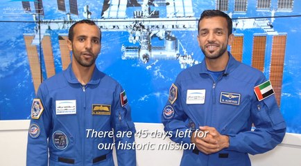Emirati astronauts' Eid Al Adha message for families from Russia