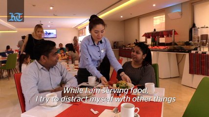 The fasting waitress: "Serving food to others while fasting is a form of worship"