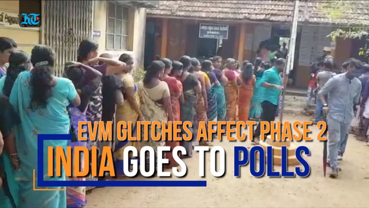Voters queue for an hour as EVM glitches affect phase 2