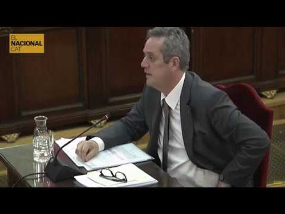 JUDICI PROCÉS | Joaquim Forn: "Vaig tornar de Brussel·les per declarar a l'Audiència Nacional"