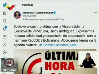 Cuba y Venezuela ratifican compromiso de continuar perfeccionando la cooperación bilateral