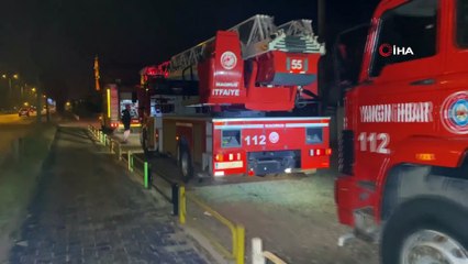 Kapı imalathanesinde çıkan yangın büyümeden söndürüldü