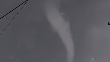 Funnel cloud descends amid California storm