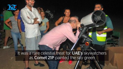 Comet 21P colours the skies of UAE green