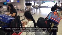 First Batch Of Filipino Expats Go Home