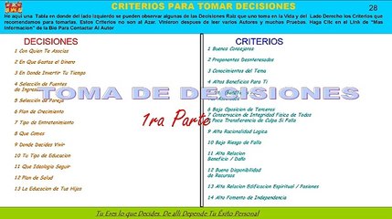 28.Criterios Para Tomar Decisiones-Parte 1