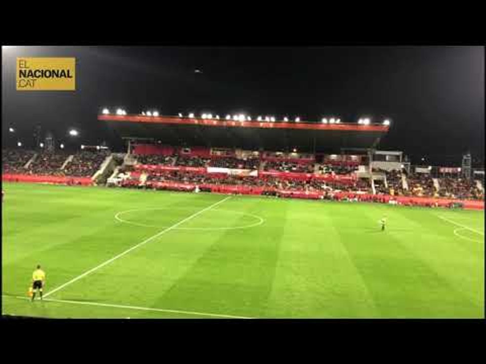 Crits d'"independència" i "llibertat presos polítics" a Montilivi