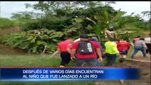 Así encontraron el cuerpo del niño que fue asesinado y lanzado al río en Manabí