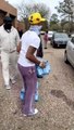 Tory Lanez officially launches his Umbrella Alkaline Water, going to Louisiana and Texas, and handing out cases of water