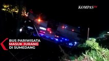 Bus Pariwisata Terbalik Masuk Jurang di Sumedang, Bawa Rombongan Anak SMP