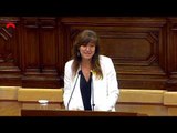 Laura Borràs s'acomiada del Parlament