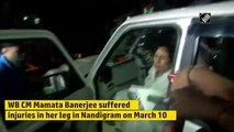 West Bengal Polls CM Mamata Banerjee  pushed  in Nandigram  suffers injures