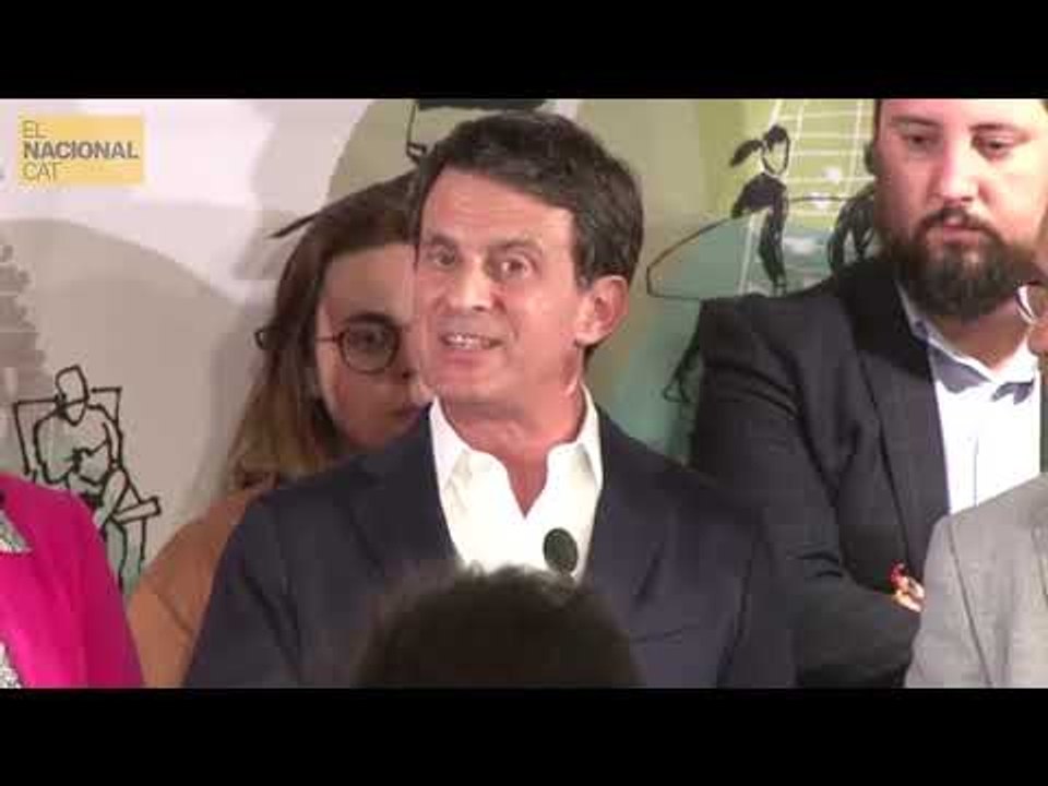 Declaracions de Manuel Valls per valorar els resultats electorals.