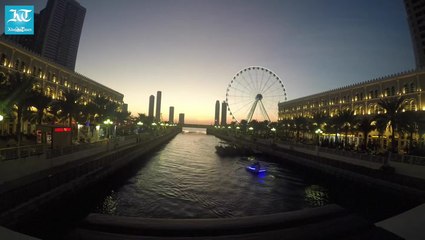 Enjoying a winter evening in Al Qasba, Sharjah