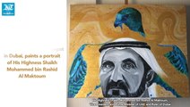 Pregnant Indian artist in Dubai paints portrait of Shaikh Mohammed