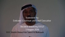 Shaikh Ahmed Bin Saeed issues statement on Emirates incident