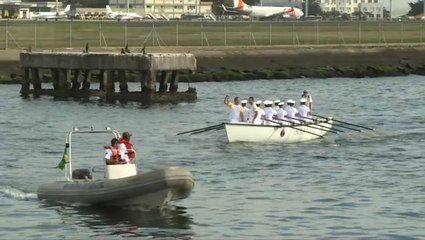 Olympic flame arrives in Rio de Janeiro