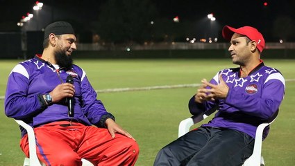 MCL in UAE: Sehwag and Saqlain Mushtaq chat