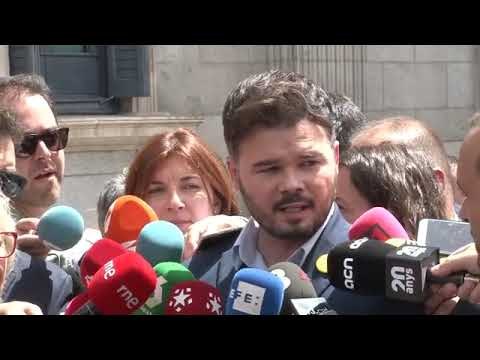 Rufián: Lo normal sería que Pedro Sánchez saludase a Junqueras