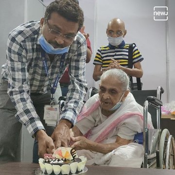 100-Year-Old Woman Celebrates Birthday At Covid Vaccination Center