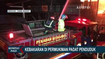 Kebakaran Hebat Melanda Permukiman di Kabupaten Bekasi, KRL Rute Bekasi-Cikarang Terganggu