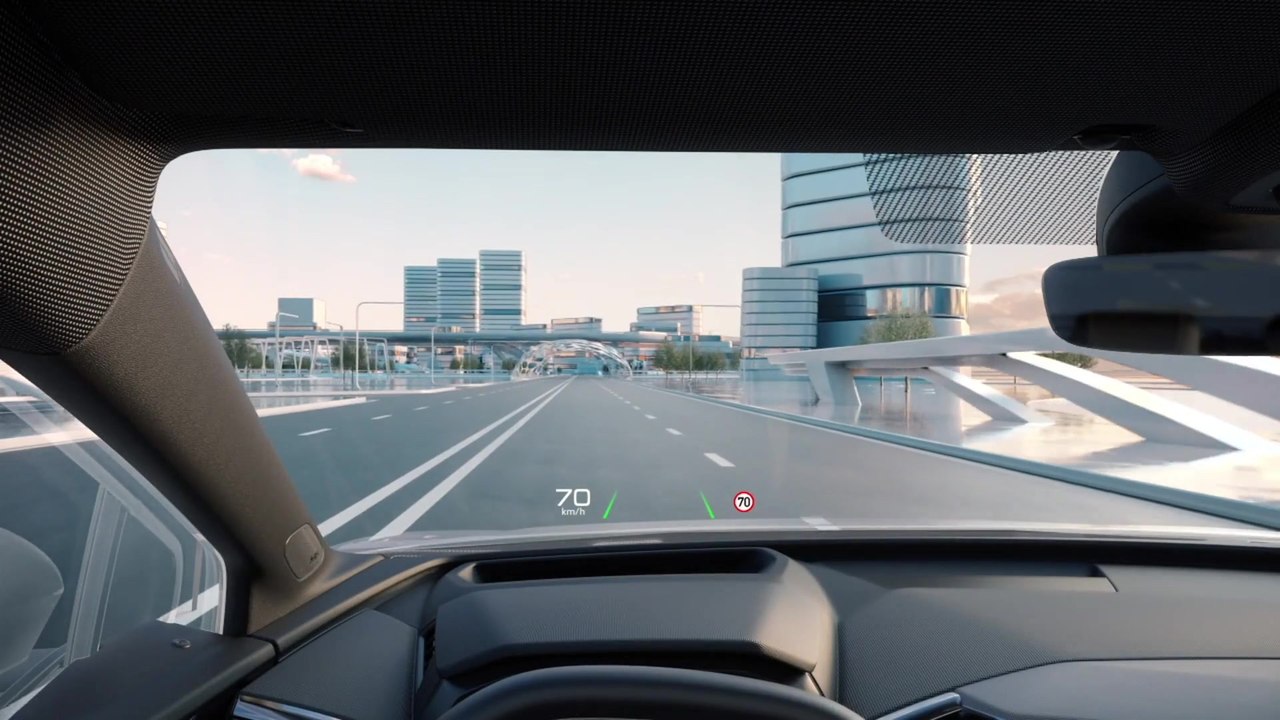 Audi Q4 e-tron – Augmented Reality Head-Up-Display Animation