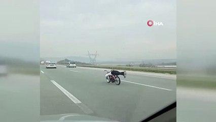 Otobanda ölüme böyle meydan okudu