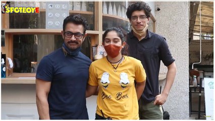 Aamir Khan steps out for lunch with Ira and Junaid | SpotboyE