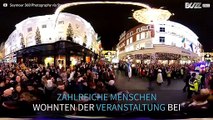 Fantastisches Panoramavideo eines Weihnachtsmarktes in Dublin