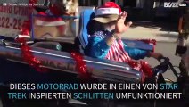 Der Weihnachtsmann ist in Kalifornien eingereist... auf einem Motorrad!