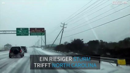 Unglaublicher Schneesturm fegt über North Carolina hinweg