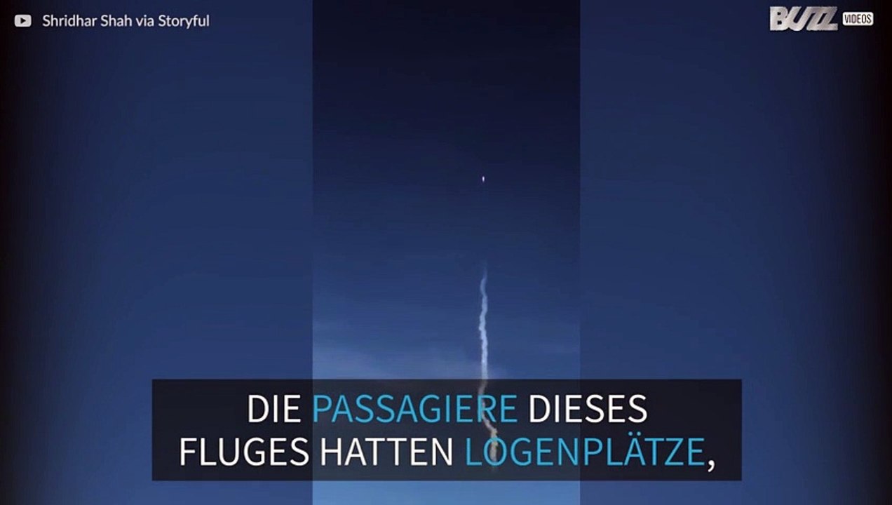 Start der Falcon Heavy aus dem Flugzeug gefilmt