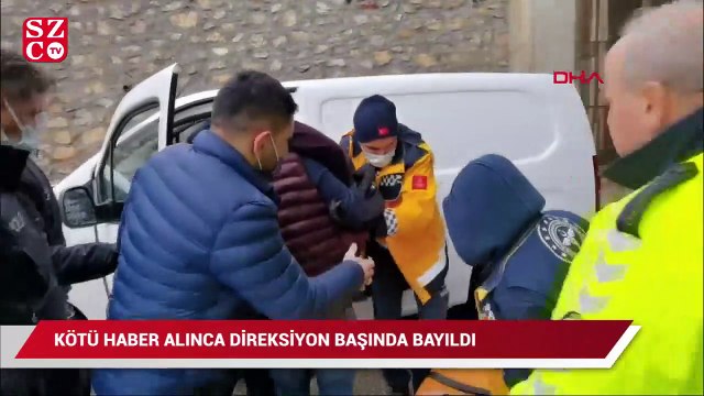 Kötü haber alınca direksiyon başında bayıldı