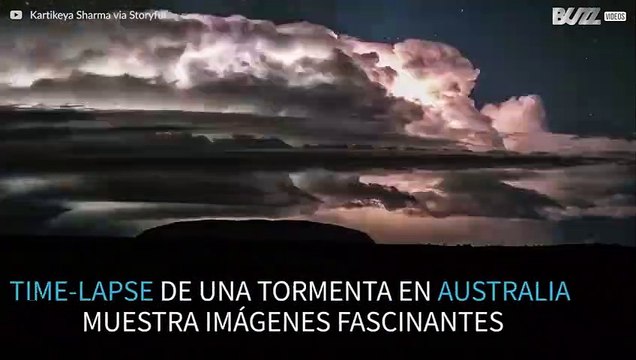 Time-lapse de una tormenta de relámpagos en Australia