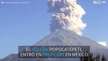 Volcán Popocatépetl entra en erupción en México