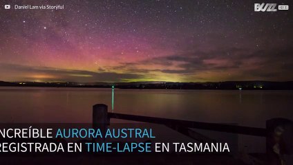 Aurora austral en time-lapse en Tasmania