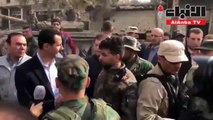 الأسد يزور جنودا سوريين في الغوطة الشرقية