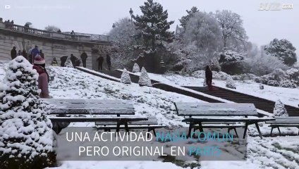 ¡Esquiando por Montmartre!