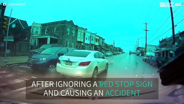 Driver causes accident after ignoring red light