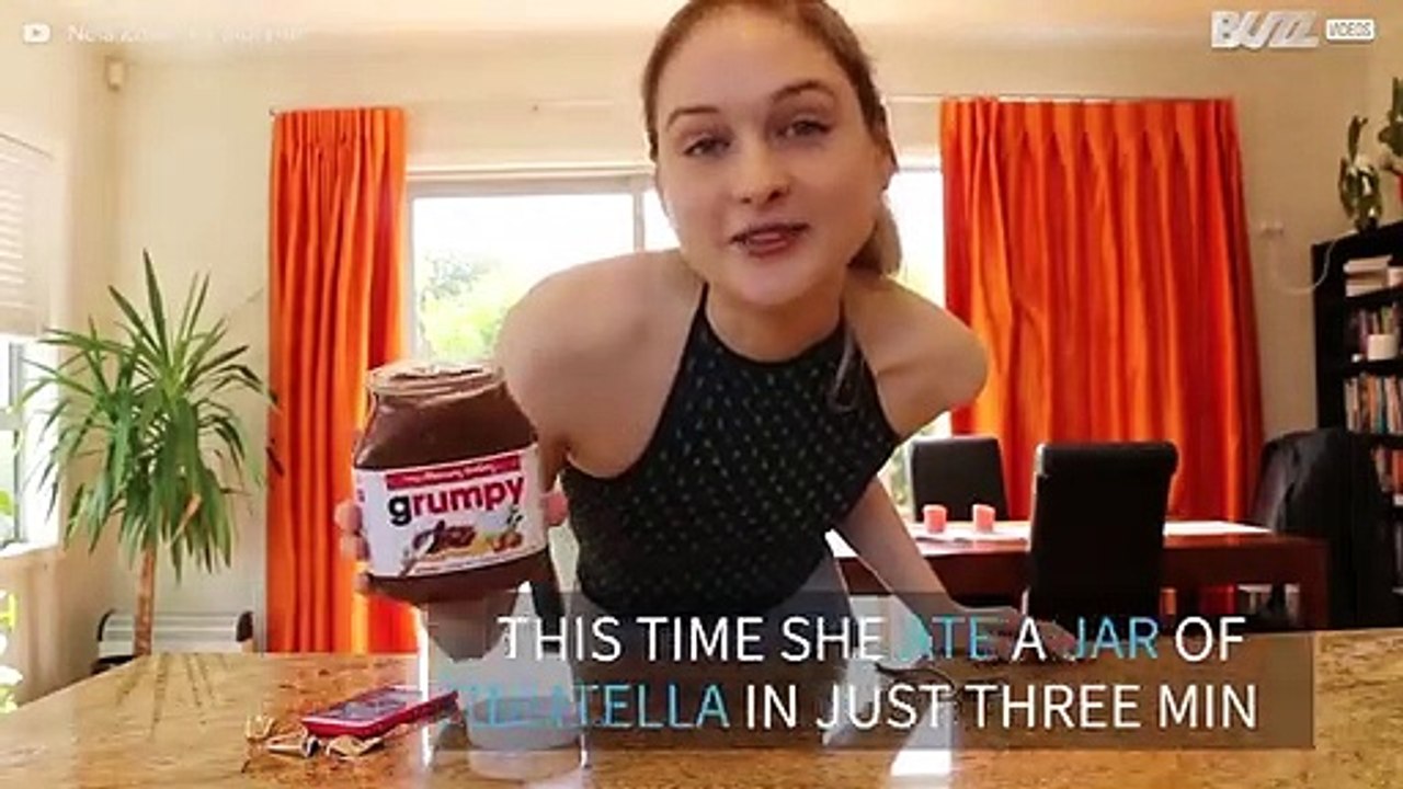 Nutella Jar Challenge: downing a jar of Nutella in three minutes!