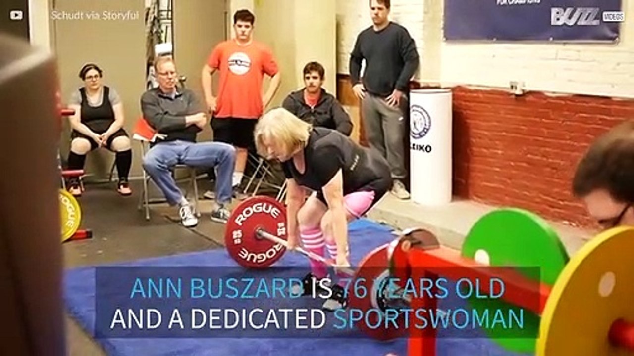 76-year-old lady performs epic deadlift
