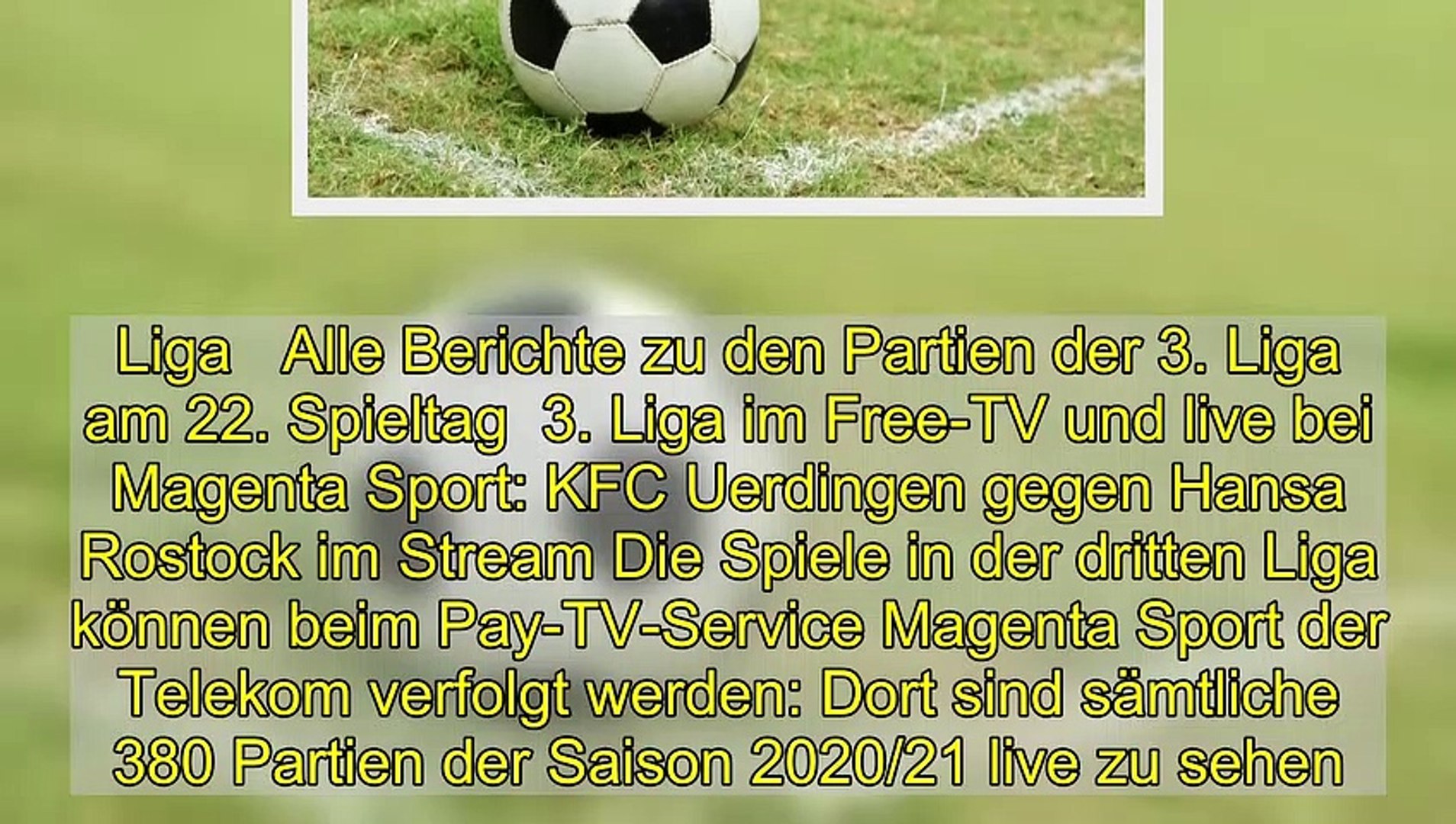 KFC Uerdingen vs. Hansa Rostock im Livestream und TV- KFC Uerdingen 05  zittert vor F.C. Hansa Rostoc - video Dailymotion