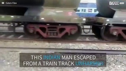 Train passes over man in India