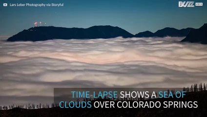 Time-lapse shows sea of clouds over Colorado Springs